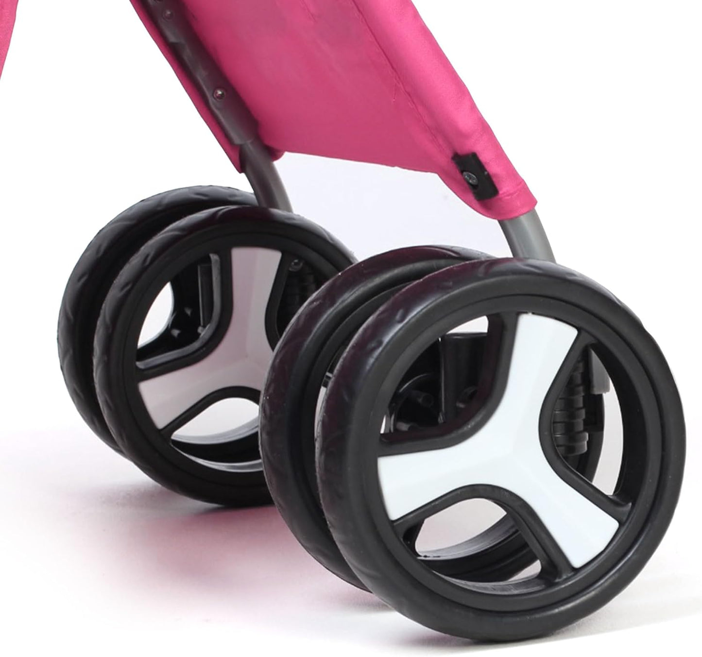 Foldable Pet Stroller with Rain Cover – Compact Pram for Small & Medium Dogs & Cats, Cup Holder & Storage Basket (Pink)