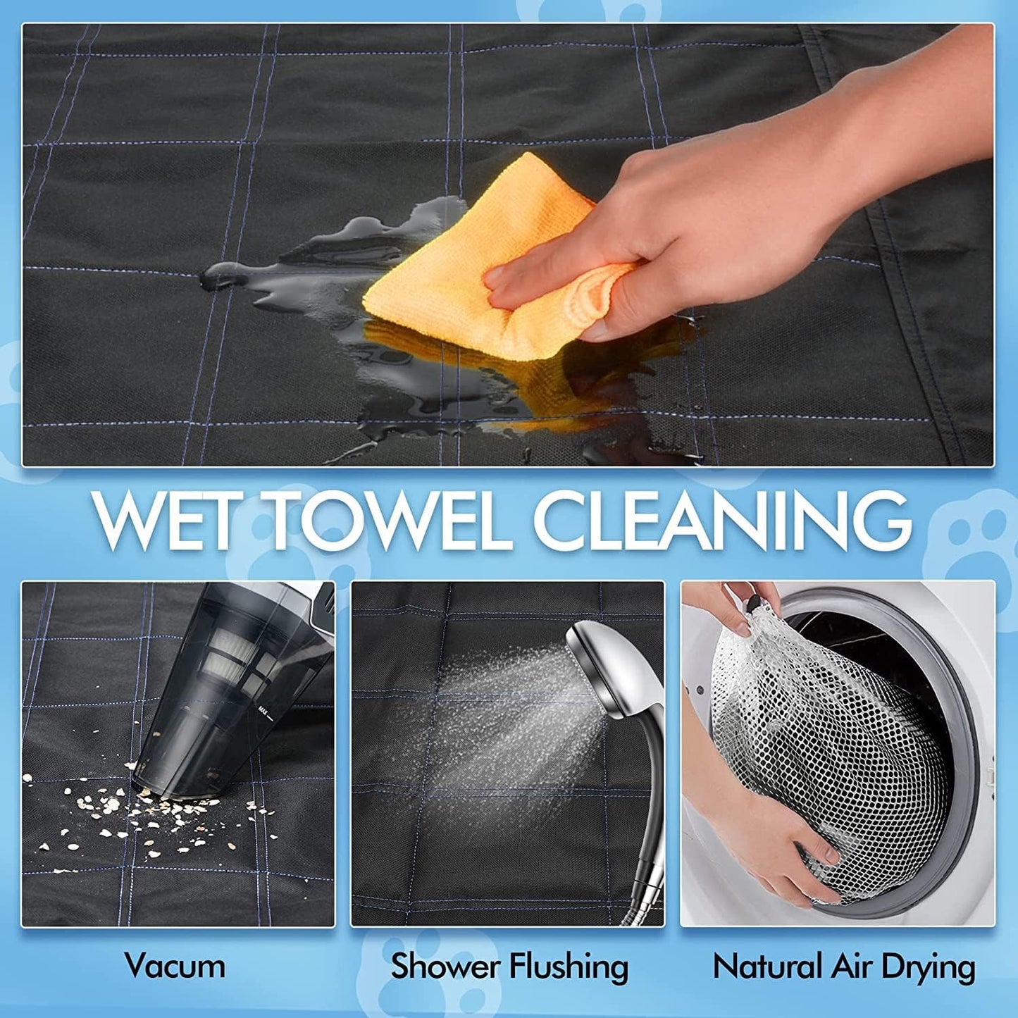 Hopidogie 4-in-1 Dog Car Seat Cover – Waterproof, Nonslip & Scratchproof Hammock, Bench, Trunk & Picnic Mat